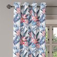 thumbnail image 2 of Ambesonne Tropical Grommet Curtain, Banana Palm Lilies, 50" x 108", Coral Orange and Blue, 2 of 6