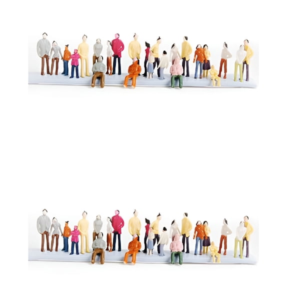 BESTSKY Mini People Figurines 200 Pcs Painted Mold 1/64 Figure Miniature Figures Multicolor