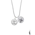 thumbnail image 2 of Delight Jewelry Domed Angels Wear Scrubs Silvertone Script Initial Disc - H - Charm Necklace, 20"+3", 2 of 4