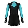 thumbnail image 6 of iiniim Leotards for Girls Gymnastics Children Long Sleeve Zipper Back Biketard Unitard Jumpsuit 6-16 Blue Green 10, 6 of 7