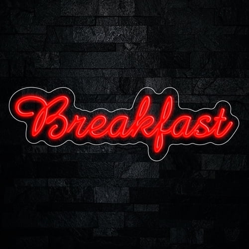 Breakfast Neon LED Sign 25"L x 8"H #32965