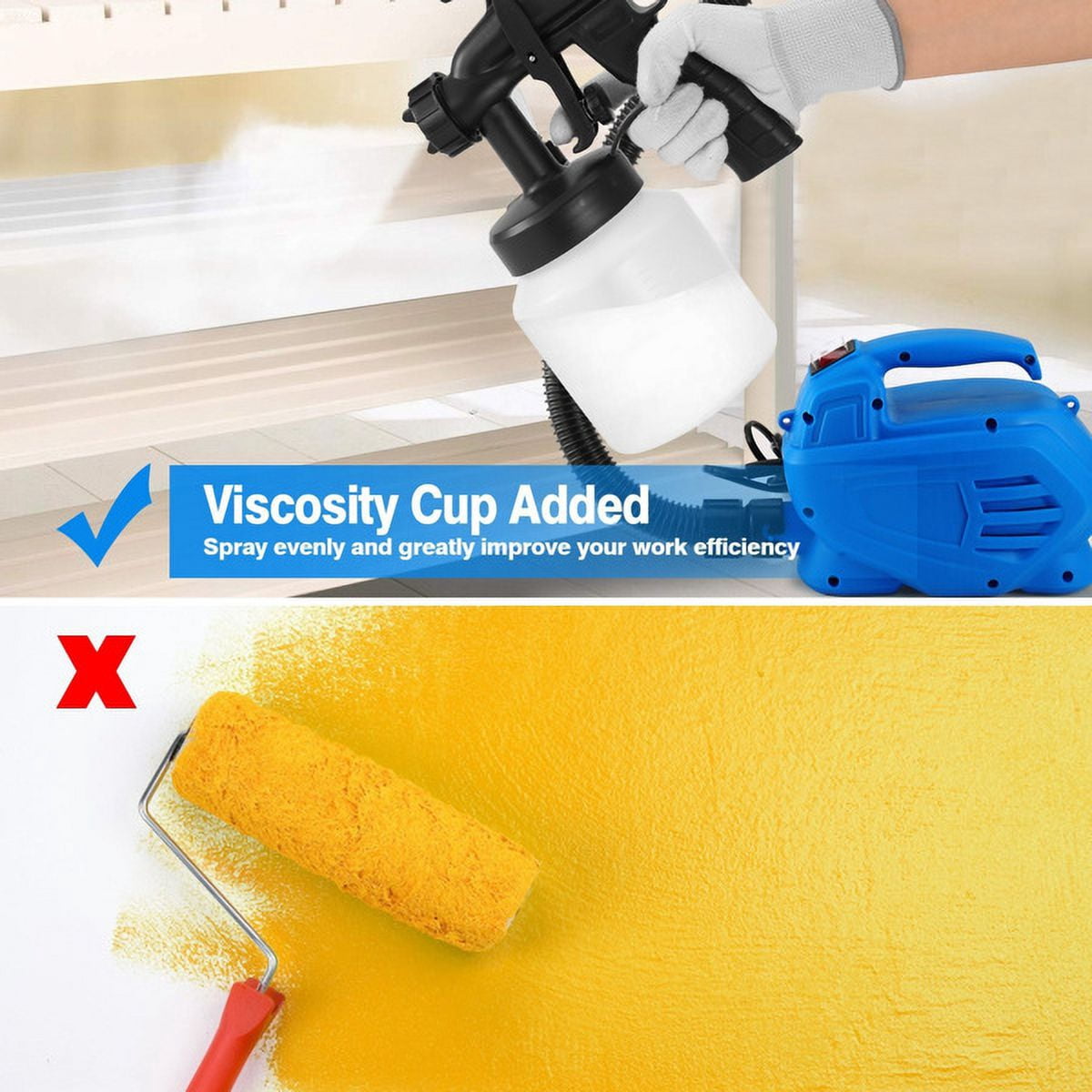 AsterOutdoor Spray Painter 650w Paint Sprayer Machine Hvlp Oil Primer Water Sprayer