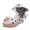 White, variant on Womens Espadrilles Wedges Sandals Heels Open Toe Denim Platform Slip on Dress Shoes Size 6-9
