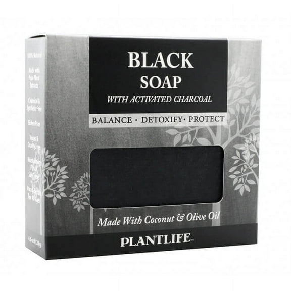 Plantlife Black Bar Soap - Moisturizing and Soothing Soap for Your Skin - Hand Crafted Using Plant-Based Ingredients - Made in California 4.5oz Bar