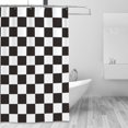 thumbnail image 2 of mvhsuoem Black & White Checkered Polyester Shower Curtain, 72" x 72" Waterproof, 2 of 6