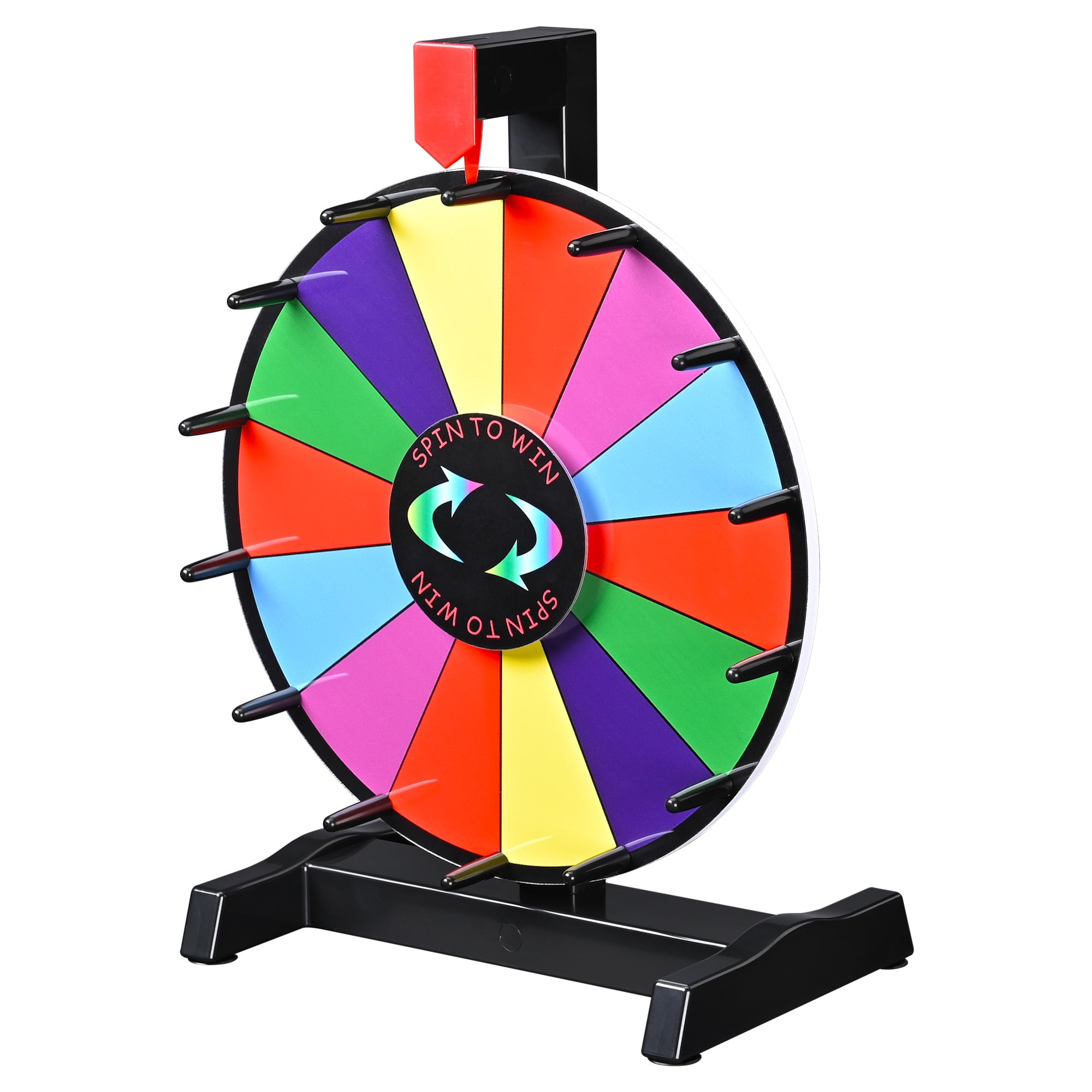 Winspin 18" Tabletop Editable Prize Wheel Fortune 12 Slot Spin Game Tradeshow for sale online 