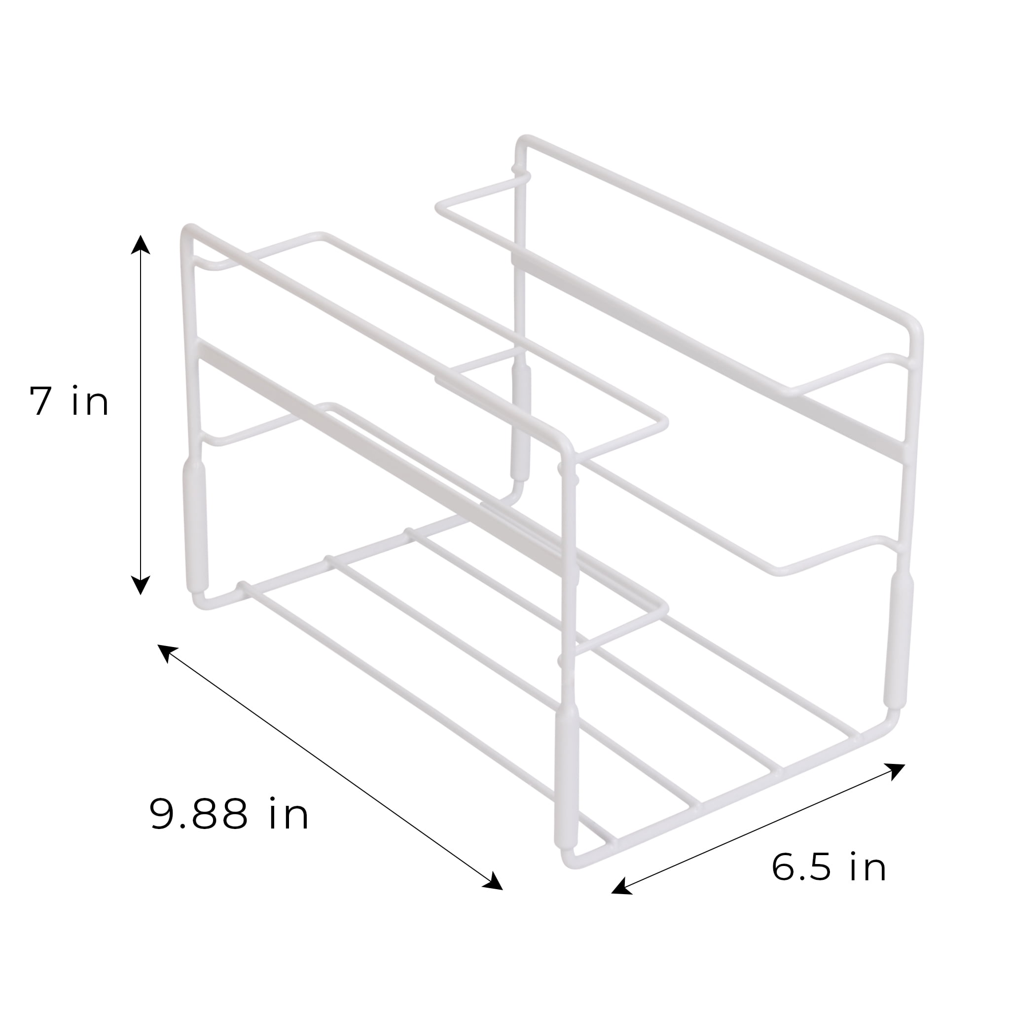 Mainstays 3-Tier Metal Wire Wrap Stand, White