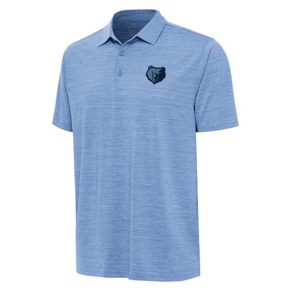 Men's Antigua  Heather Powder Blue Memphis Grizzlies Layout Polo