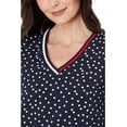 thumbnail image 3 of Camiseta Tommy Hilfiger de manga corta con cuello en V y lunares para mujer, 3 of 3