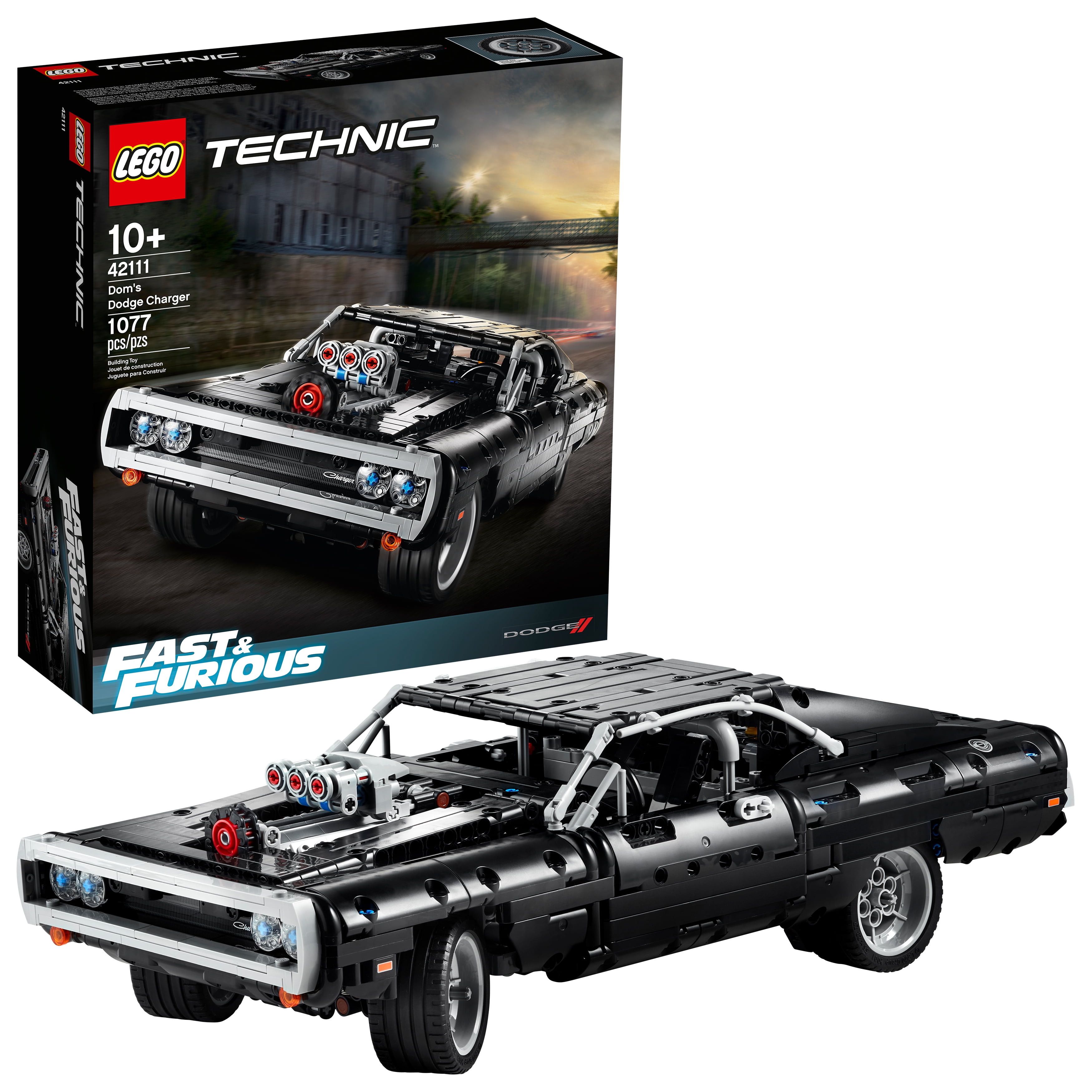 LEGO Technic Fast & Furious Dom's Dodge Charger Race Car Building Set 42111