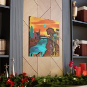Frontier Town Scene - Canvas