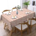 thumbnail image 5 of Rectangle Tablecloth with Wave Lace 60x84 Inch, Farmhouse Broken Stripes Tablecloth Rectangle Waterproof Tablecloth Holiday Tablecloth for Dining, Parties, Camping, 5 of 8