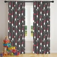 thumbnail image 5 of Blackout Kids Curtains,Dark Gray Christmas Gnome Pattern Childrens Insulated Curtains Set Of 2,Bedroom Essentials,Toddler Room Decor 42"x84", 5 of 5