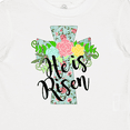 thumbnail image 4 of Inktastic He is Risen Floral Print Cross with Beautiful Flowers Boys or Girls Baby T-Shirt, 4 of 5