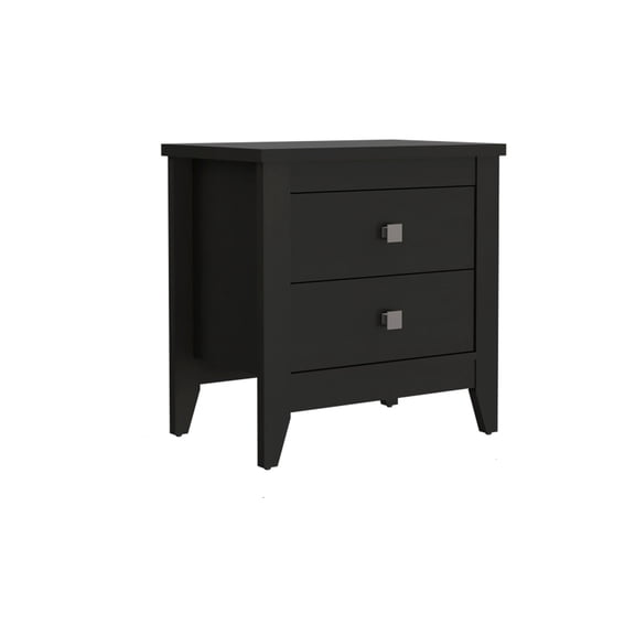 Dtwnek Beside Table with 1 Cabinet and Shelf, Wood Nightstand for Home, Bedroom