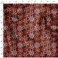 thumbnail image 4 of Soimoi Red Poly Georgette Fabric Snow Flakes Floral Printed Fabric 1 Yard 42 Inch Wide, 4 of 5