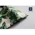 thumbnail image 4 of DriftAway Tropical Ba Leaves Botanical Pattern Lined Thermal Insulated Energy Saving Window Curtain Valance for Living Room Rod Pocket 52 Inch by 18 Inch Plus 2 Inch Header Linen Green, 4 of 6