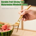 thumbnail image 3 of 2-In-1 Stainless Steel Fruit Fork Cutter Watermelon Slicer Tool Watermelon Windmill Cutter for Home Party Camping Kitchen Gadget, 3 of 8