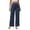 Navy, variant on Women's Soft Stretchy Side Pocket Straight-Leg Cargo Full Length Pants with Elastic Mid Waist Adjustable Waist Multi-Pocket Regular Fit for Everyday Office Travel Commute