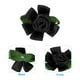thumbnail image 3 of Uxcell Mini Satin Ribbon Roses Small Rosettes Fabric Flowers with Green Leaves Black 20 Pcs, 3 of 6
