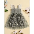 thumbnail image 4 of Musuos Toddler Girls Summer Pincess Dress 6M 12M 18M 24M 3Y 4Y Flower Embroidery Butterfly Sleeveless Straps Dress, 4 of 10