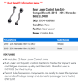 thumbnail image 2 of Rear Lower Control Arm Set - Compatible with 2015 - 2016 Mercedes-Benz CLS400, 2 of 2