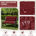 thumbnail image 7 of Snubbull Swing Replacement Cushion, Outside Bench Cushion with Backrest, 1-2 Seater Cushion with 6 Ties for Outdoor Furniture, 47 x 40 x 5 inches Porch SwingCushion Garden Bench, Burgundy, 7 of 7
