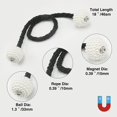 thumbnail image 5 of Magnetic Curtain Tiebacks Convenient Curtains Drape Ties Backs Weave Rope Curtain Holdbacks for Outdoor Window Draperies, 5 of 5