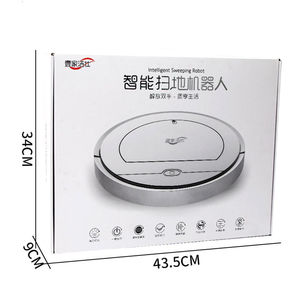 Super Thin Auto Vacuum Cleaner 1.77'' Wet/Dry Use Automatic Obstacle Avoidance Super Quiet One-button Control for Home