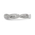 thumbnail image 3 of Auriga 14k White Gold Criss-Cross 1/3 carat Diamond Complete Wedding Band for Women Size-7, 3 of 6