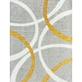 thumbnail image 2 of Uptown Shag Contemporary Shag Thick Silver and Gold Indoor Area Rug, 6.7' x 9', 2 of 7