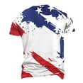 thumbnail image 4 of Xdegoge 4th of July Patriotic American Flag T Shirt for Men Short Sleeve Crewneck USA Graphic Tee Casual Loose Fit Summer Holiday Party Patriotic Fireworks Shirts Tops, 4 of 5