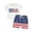 02-White, variant on Atogsazn Baby Boys Summer 4th of July Clothes Set Toddler Short Sleeve T-shirt & Shorts Outfit 2 Piece Outfits Blue 3-4 Years Fashion