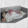 thumbnail image 6 of 1st Birthday Soft Flannel Fleece Throw Blanket, Princess Girl and Party Cake with Candle Teddy Bear Toy Print, Cozy Plush for Indoor and Outdoor Use, 70" x 90", Pale Pink and Hot Pink, by Ambesonne, 6 of 6