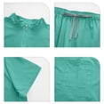 thumbnail image 4 of JULMCOMO Scrubs for Women 1/4 Zipper Mock Neck Breathable Hospital Medical Uniforms Short Sleeve Lightweight Nurse Two Piece Scrub Sets with Pockets Cyan 2XL, 4 of 6