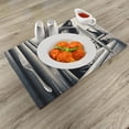 thumbnail image 2 of Ambesonne Cat Place Mats Set of 4, Cool Detective Kitty Monochrome, Standard Size, Dark Grey Pale Sepia, 2 of 5