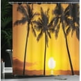 thumbnail image 4 of Ambesonne Tropical Shower Curtain, Sunny Beach Exotic, 69"Wx75"L, Pale Orange Brown, 4 of 5