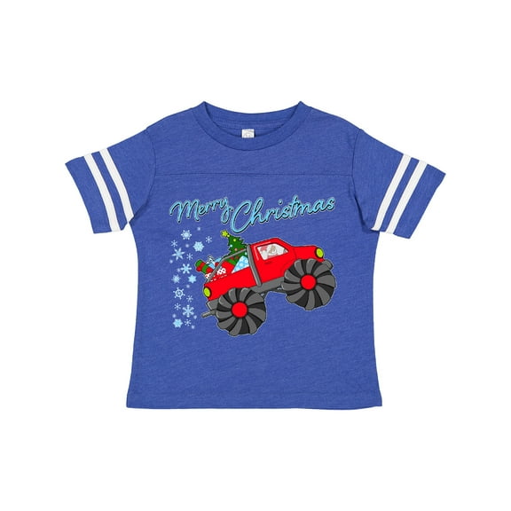 Inktastic Merry Christmas Santa Drives a Monster Truck Boys or Girls Toddler T-Shirt