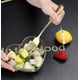 thumbnail image 4 of Tenedor de cena dorado, 6 piezas, tenedores de acero inoxidable de 20,5 cm, cubiertos de boda chapados en titanio dorado, tenedores dorados, juego de 6, 4 of 4