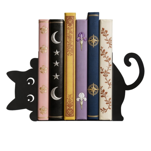 Lynono Co.,Ltd Unique Cats Theme Bookend Functional And Decorative Book End For Bookshelves Display And Desk Decors
