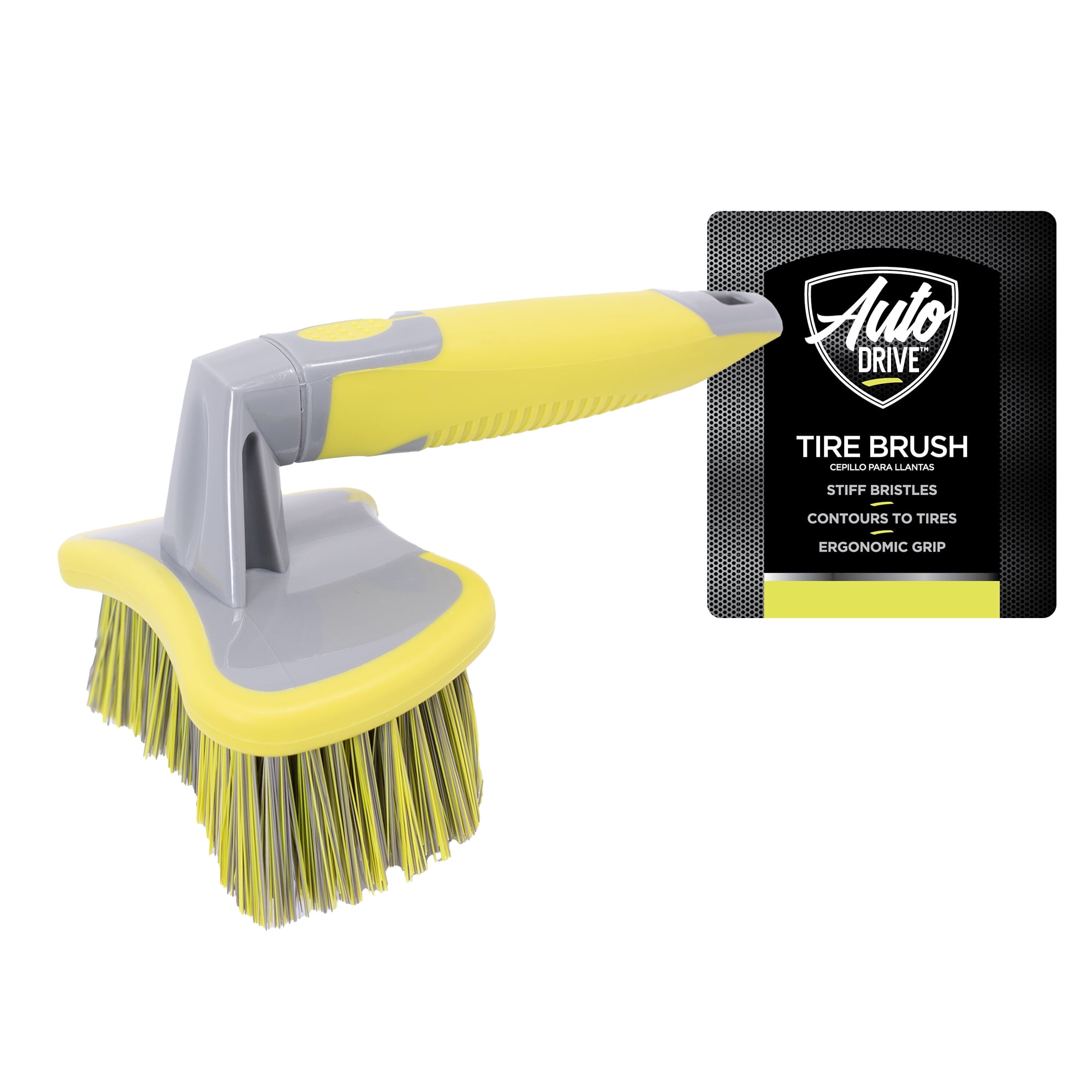 Auto Drive Handheld Curved Tire and Fender Cleaning Brush, 1 Piece