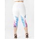 thumbnail image 3 of Legging Recortado con Estampado de Mariposa en Talla Extra Rosegal Leggings de talla grande, 3 of 5