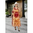 thumbnail image 4 of HAPPY BAY Women's Summer Loose Caftan Long Boho Sleepwear Loungewear Dashiki House Dress 2X-3X Ruby_AC227, 4 of 6