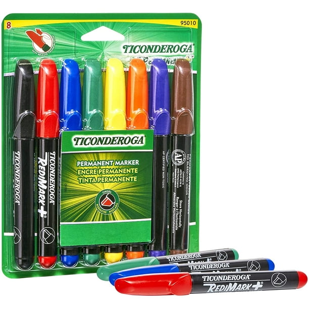 Ticonderoga RediMark Plus Low Odor Permanent Markers Chisel Point