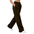 thumbnail image 5 of Yutgune Minimalist Women's Wide Leg Sweatpants High Waist Drawstring Womens Sweatpants Basic Loungewear, 5 of 9
