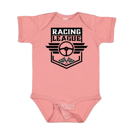

Inktastic Racing League with Race Car Wheel and Wings Gift Baby Boy or Baby Girl Bodysuit