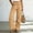 A_ Khaki, variant on Women’s Basic Linen Straight Leg Pants, Uncomplicated Solid Tone, Elastic Waist Side Pockets, Ultra Breathable for Hot Summer Days Hot Pink S