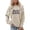 Beige, variant on Trendfront Womens Hockey Mom Graphic Print Crewneck Sweatshirt Long Sleeve Sports Fan Game Day Apparel Pullover Sweatshirt