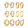 thumbnail image 1 of 6 Aretes Mujer Arracadas Moda Color Dorado, 1 of 4