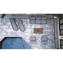 Outsy 0ASUN-6SET Extra Deep Seating Outdoor Set, Gray - 6 Piece